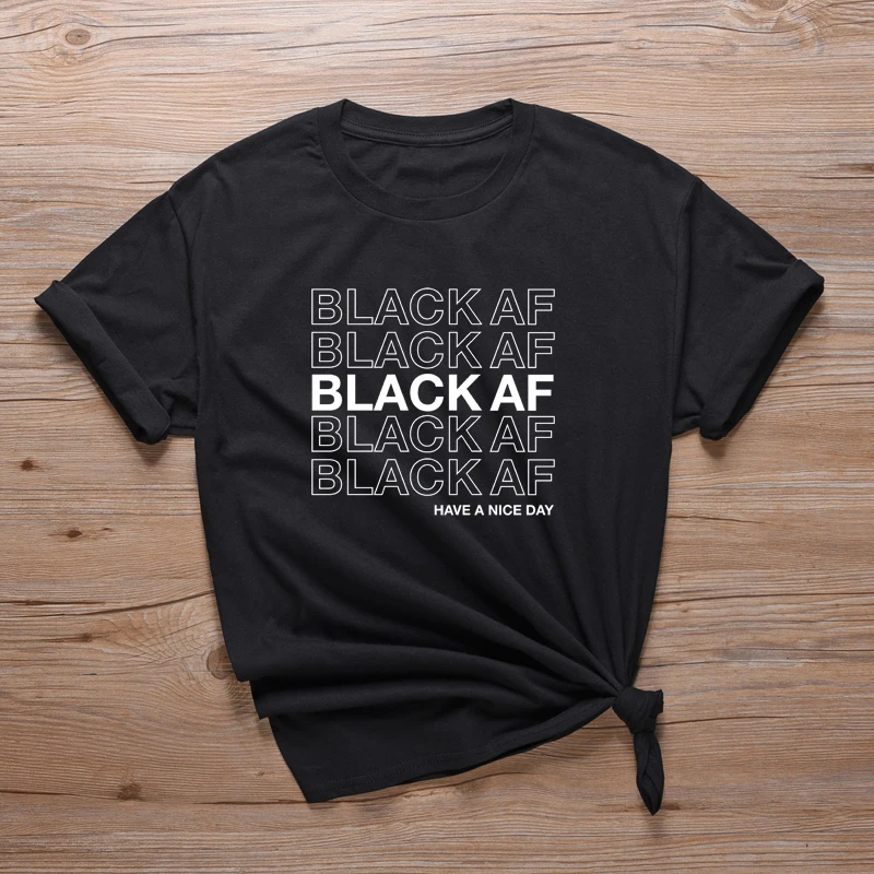 

Wholesale Black AF Melanin T Shirt Unisex Casual Juneteenth Tee Shirs A-723