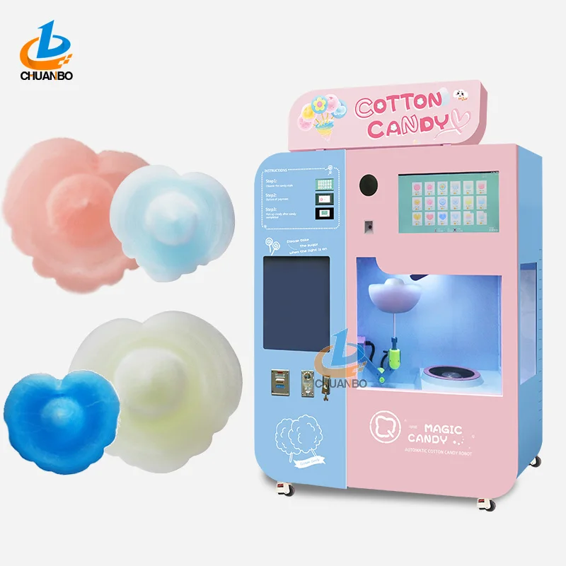 

Magic Candy Automatic Cotton Candy Robot Mg320 Cotton Candy Marker Sugar Floss Machine, Pink/customized