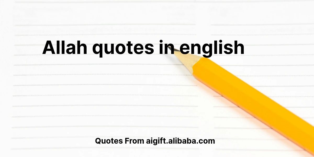 allah quotes in english