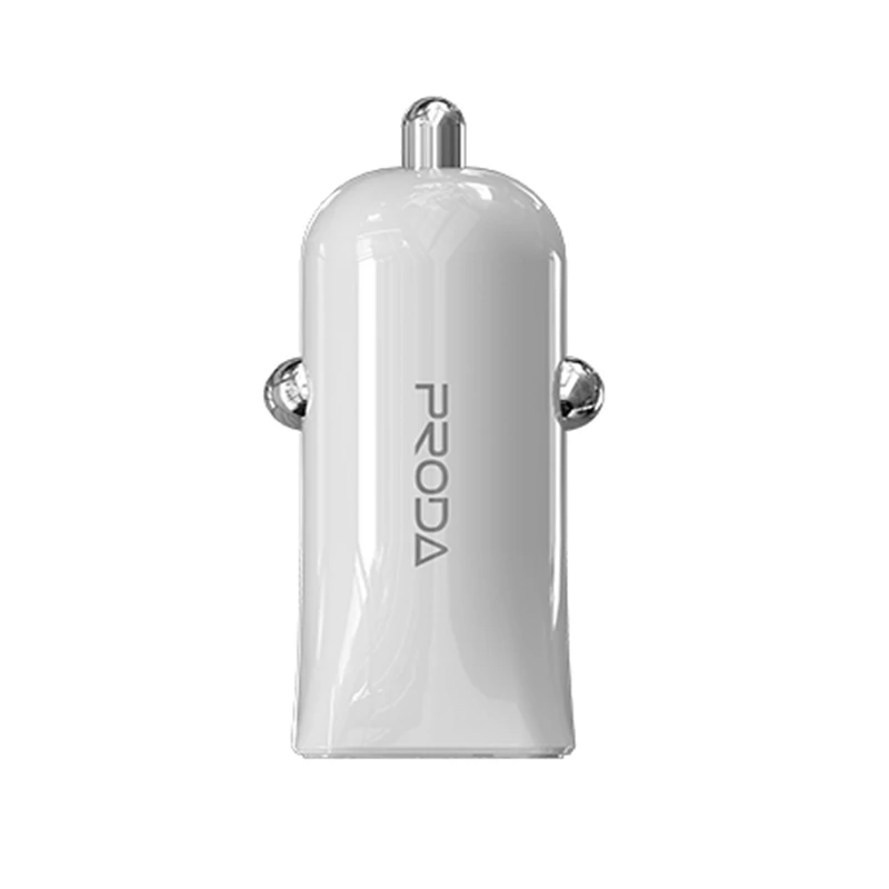 

PRODA Pioneer Dual USB Car Adaptor for iPhone 12 5V 2.4A Universal Mobile Phone Mini Car Charger