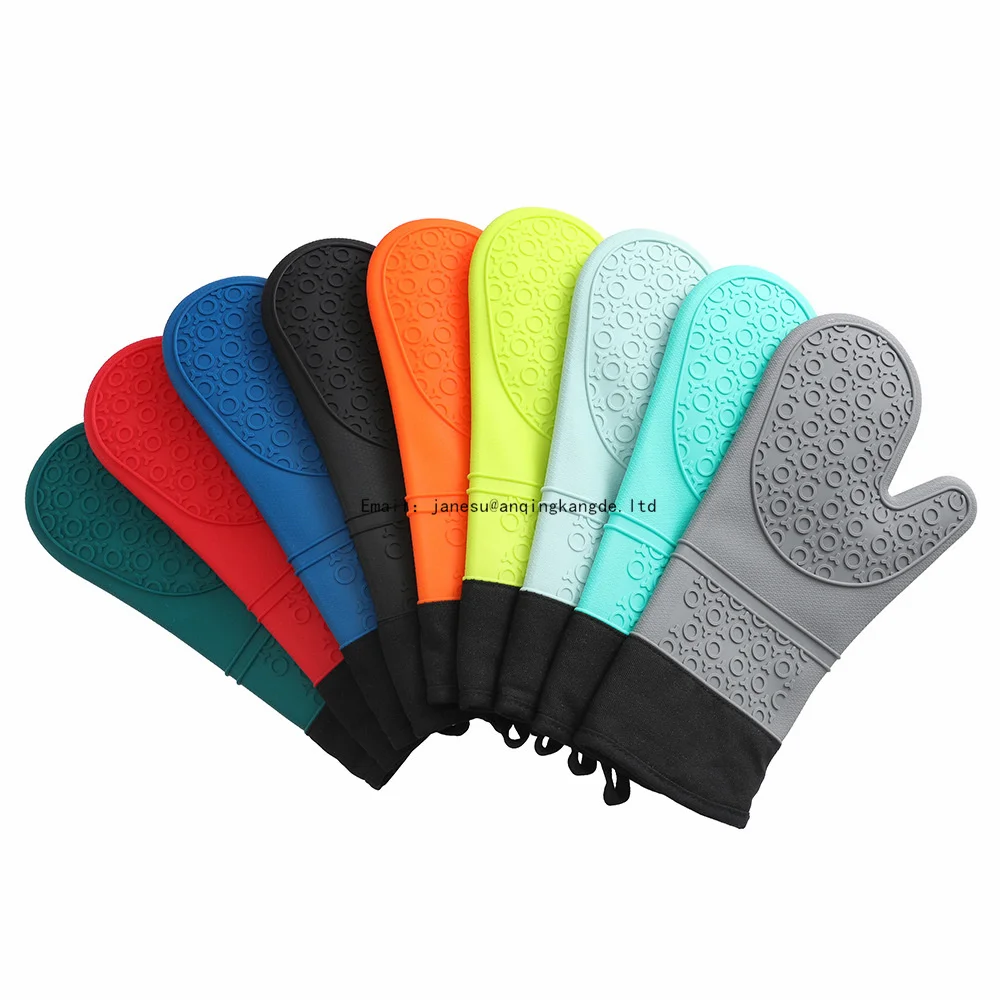 

BPA Free Recyclable Heat Resistant Silicone Oven Mitt Silicone Oven Gloves BBQ Silicone Cooking Grill Glove, Customized