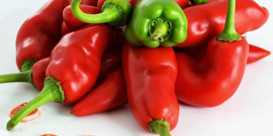 Jars of dried pasilla peppers stored in a pantry