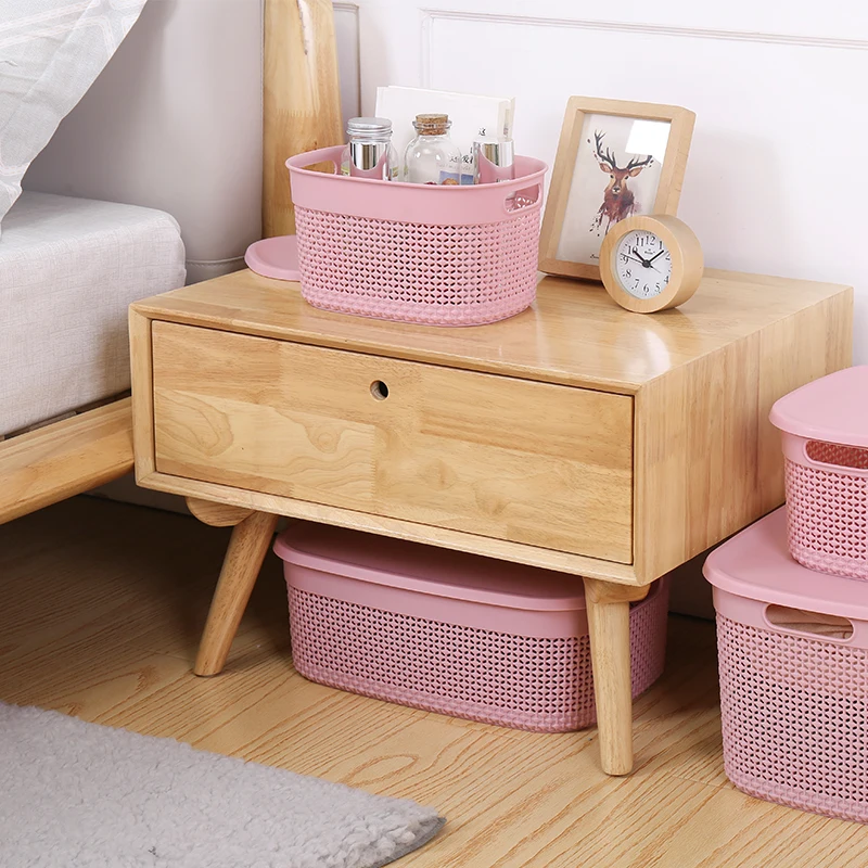 

Eco home useful snake cloth plastic storage box with lid