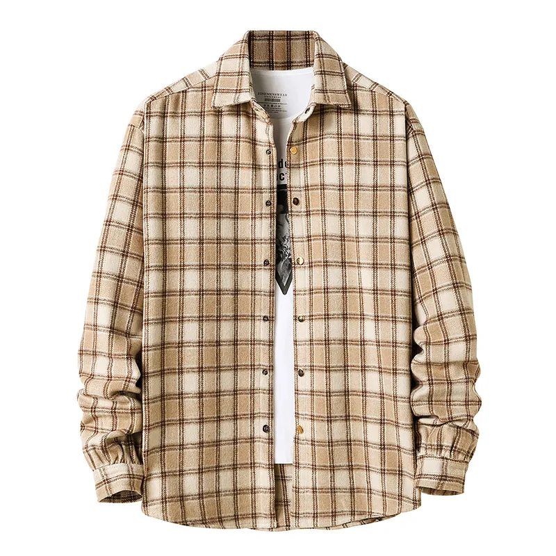 

Factories wholesale custom flannel shirt loose casual brushed flannel over shirts trendy plaid cotton flannel shirt, Red,gray,green,light gray,can custom