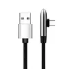Fabric Braided Zinc alloy 90 Degree 2.4A Bullet Style Charging date Cable 1M Quick Charger Type C Usb Cable ForXiao mi9 Redmi