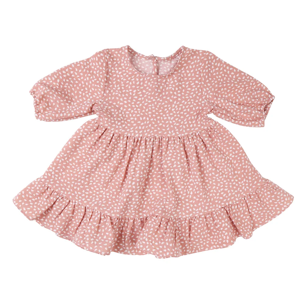 

Printed Leopard Fancy Cute Sweet Style New Arrival Summer Soft Chiffon Baby Girls Romper Toddler Clothes Skirt, As picture show