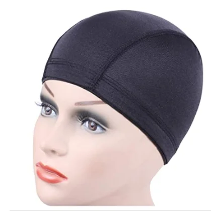 

2pcs/pack Polyester Stretchable Unisex Hair Net Deluxe Brown Beige Wig Cap, As image show