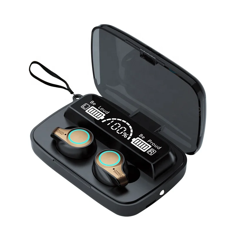 

Hot Sale 2021 Electronics Headphone M18 TWS Wireless 5.0 Touch Waterproof Mini Headset LED Display Earbuds BT Earphone