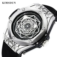 

Men Fashion Leather Automatic Watch Reloj Hombre Business Mechanical Watches Male Waterproof Sport Clock KIMSDUN Wristwatches