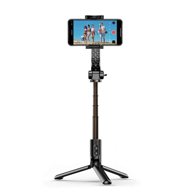 

New Arrival H202 Handheld Gimbal Stabilizer Foldable 3 in 1 B Remote Selfie Stick Tripod Stand for Smart Phone, Dual-Key Control