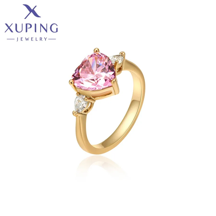 X000663385 Xuping jewelry Exquisite Luxury Diamond 18k Gold Jewelry Ring Holiday Gift Ladies Ring