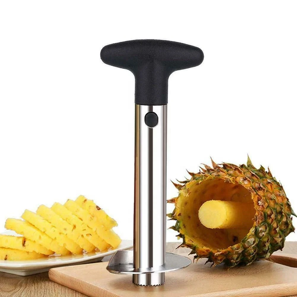 

Hot selling stainless steel kitchen gadgets pineapple peeler pineapple corer and slicer tool coring and peeling machine