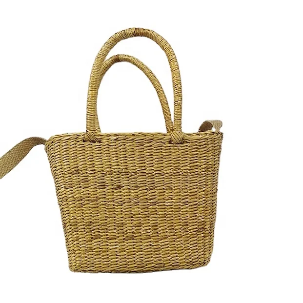 

Wholesale hand woven small crossbody shoulder bag fashion women bucket straw bag, Natural