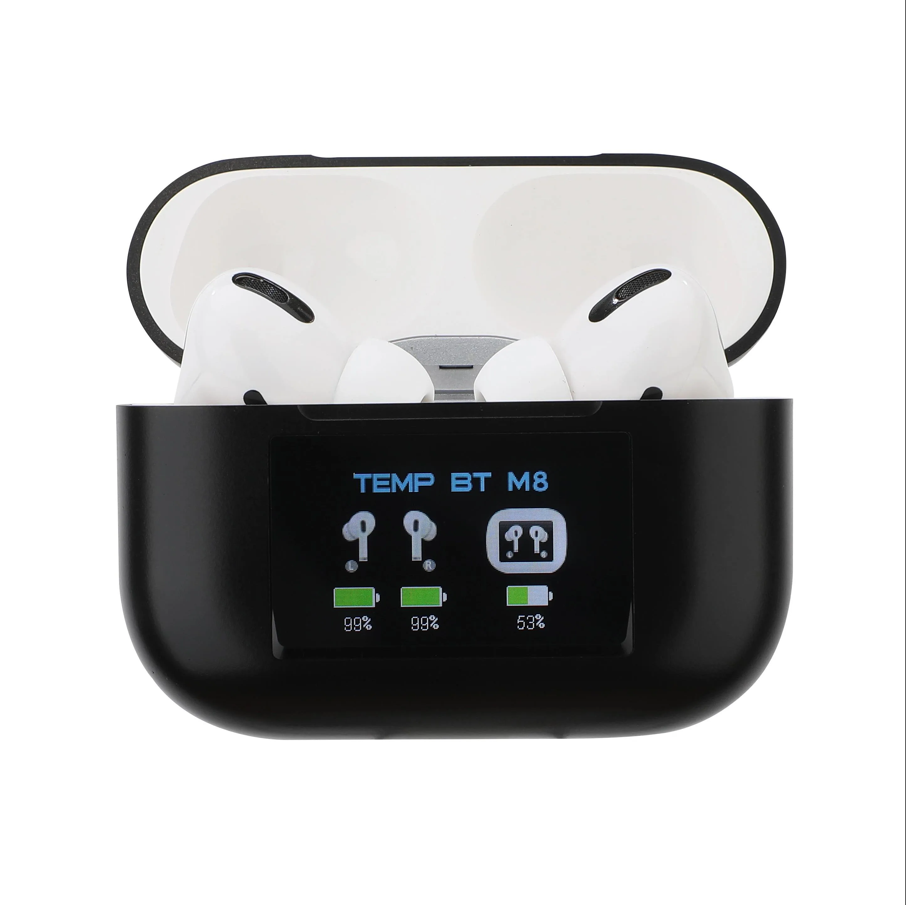 

2020 New style LCD display TWS Earbuds headset twins Wireless BT5.0 Earphone wireless earphones, White and black