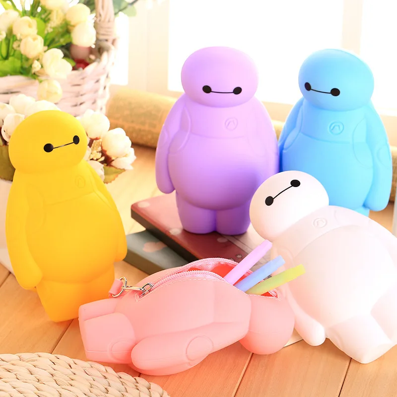 

2022 New Baymax Shape Eco-friendly Waterproof Silicone Mini Coin Purse Holder Earphone Storage Wallet Pouch Bag With Zipper, Customizable