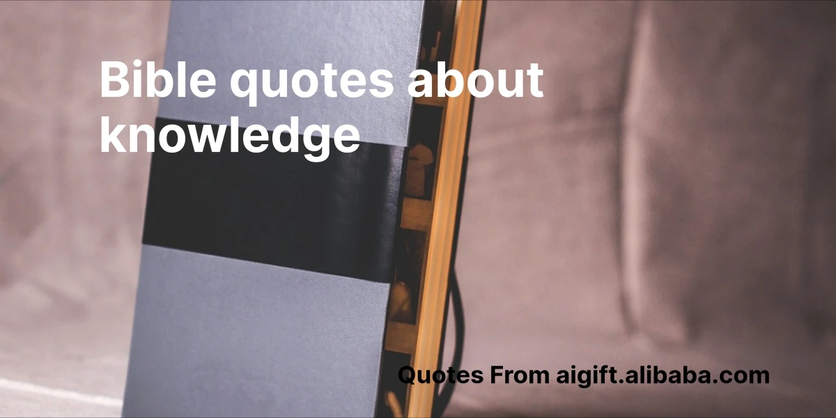 bible quotes about knowledge