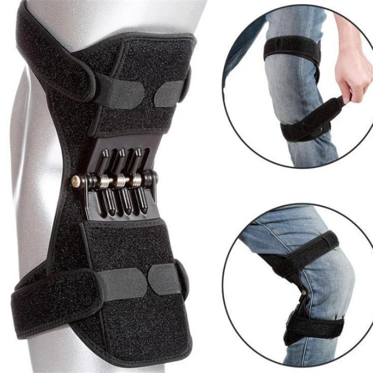 

New Design Removable Leg Knee Booster Medical Brace Ligament Injury Splint Knee Pads Joint Orthosis, Black