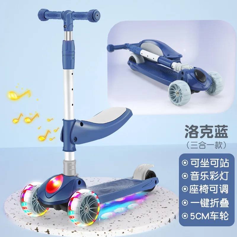 

Factory direct scooter 3 wheel kickboard children's scooter with seats and music