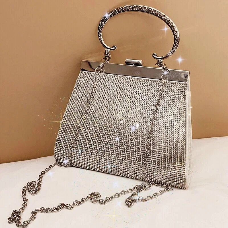 

Design Bling Bling Crystal Evening Bag Luxury Clutch Bag For Ladies, Customized color