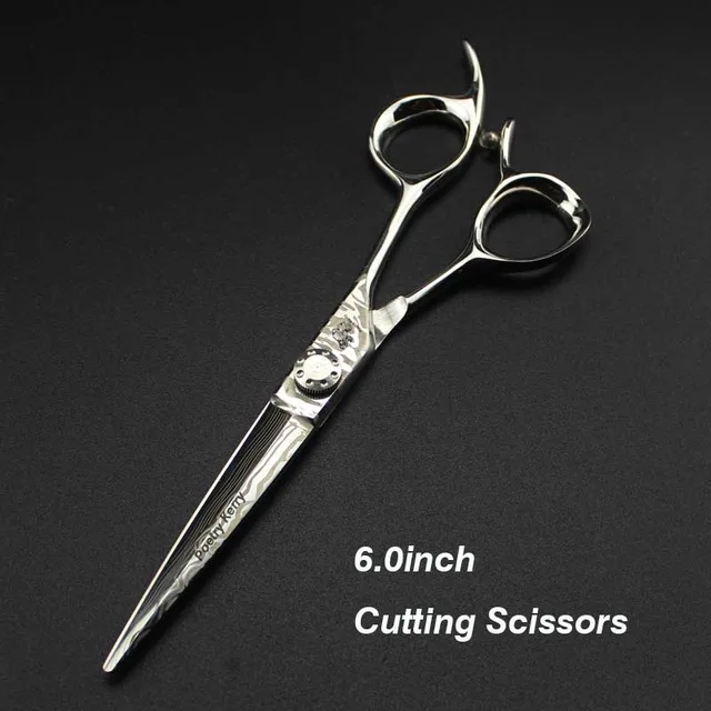 

Damascus DMS-01 barber scissors pattern Silver camouflage 440C steel hair salon styling 6 inch Japanese hairdressing scissors