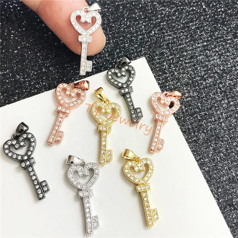 

New Stunning fashion the exquisite retro Heart lock key shape of pendant symbol Charm Accessoires for Bracelet Making pendant