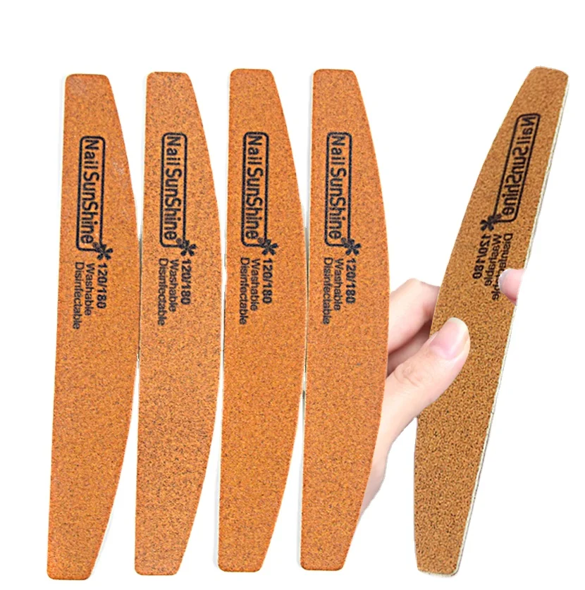 

Professional Custom Double Side Wood Nail File Thin-brown Washable Wooden Nail File Durable Nail Art Tool Kits 120/180, Brown or customized