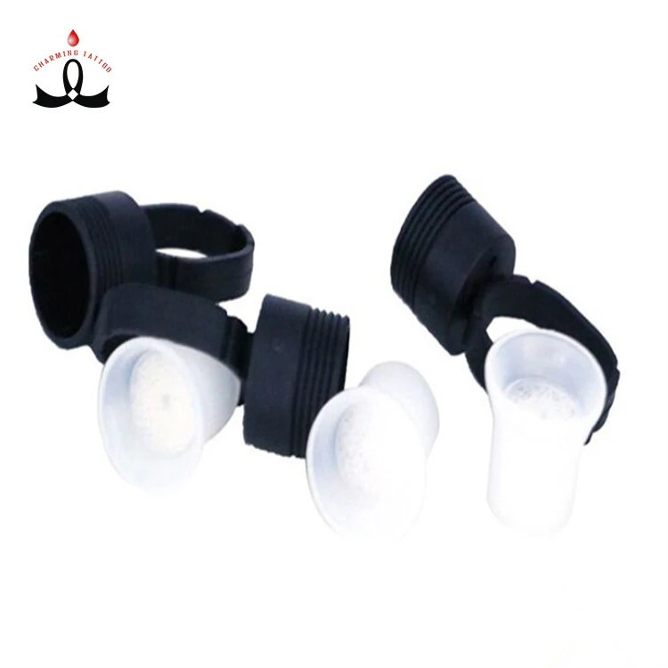 

Professional Disposable Medical Packaging Sponge Cup without Ring Tattoo Pigment Ink Cup, White