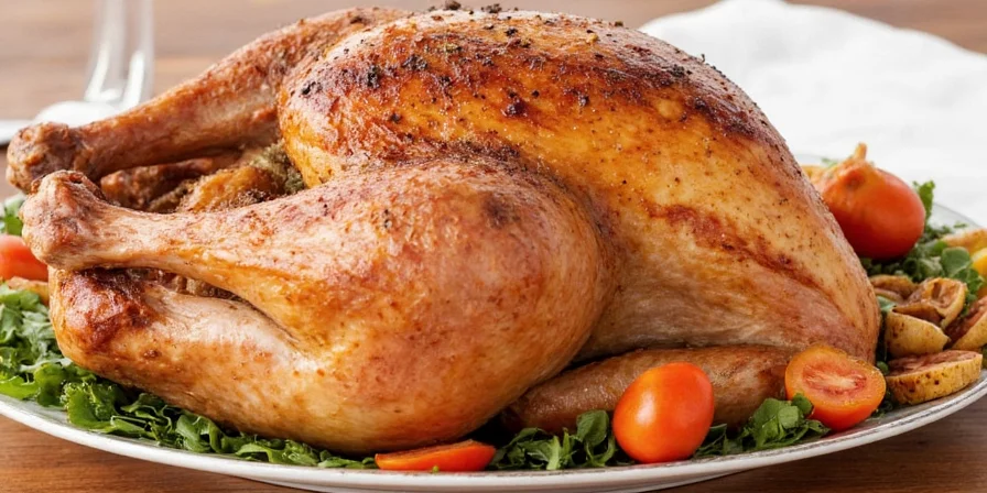 Close-up of perfectly roasted turkey