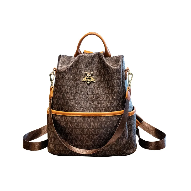 

French brand backpacks women 2021 new advanced sense travel bag PVC stylish large capacity anti-theft backpack women, 1 colors