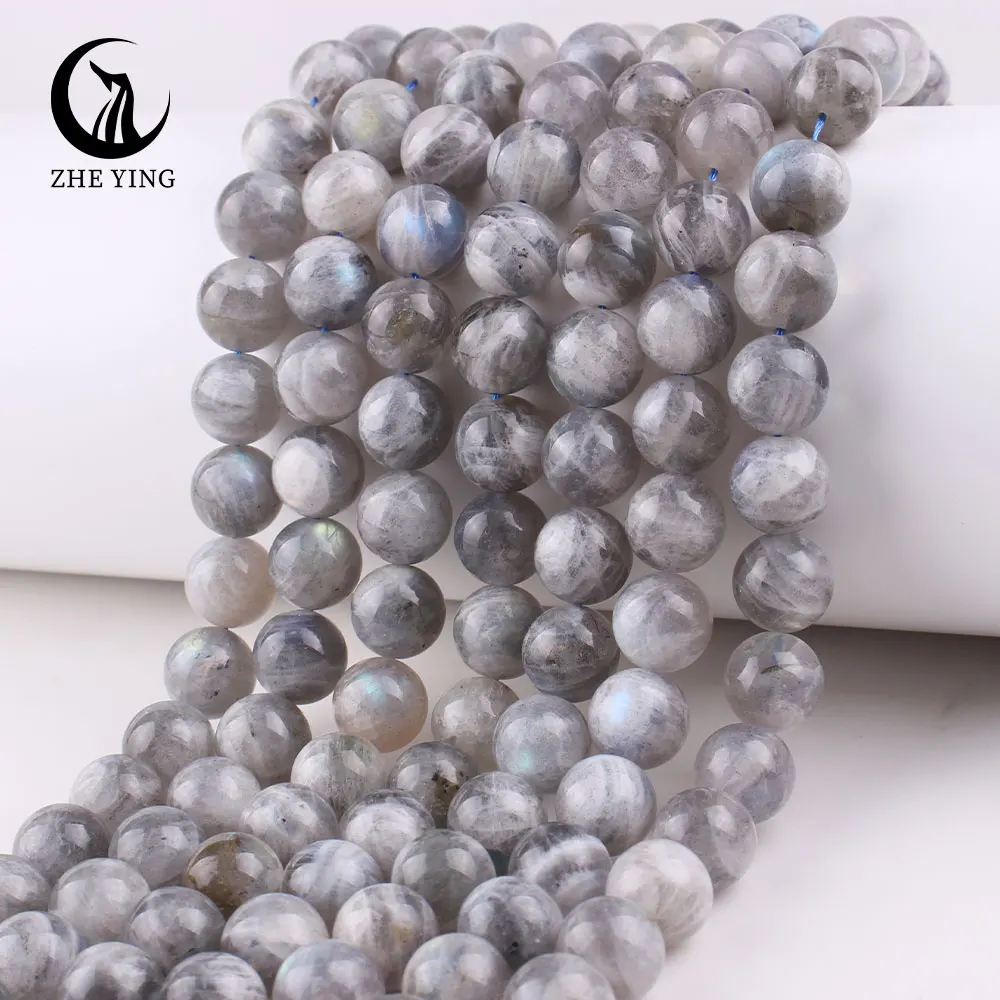 

Zhe Ying 6/8/10mm Labradorite 12mm 14mm beads 100% natural heailing crystal beads bracelet gemstone necklace natural labradorite