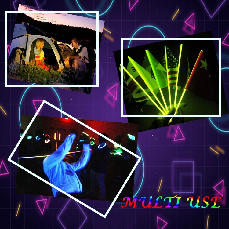Knicklichter 10er Leuchtstäbe Armreifen Glowstick Party Deko Lichter Farb-Mix DE 