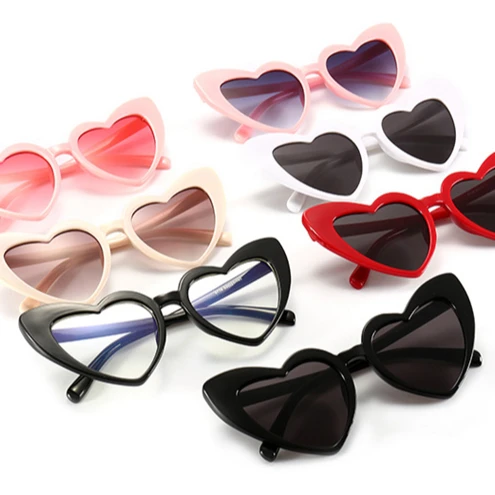 

cheap multiple colour love heart shape trending fall female sunglasses, Custom colors