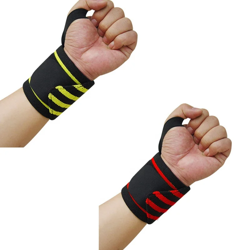 

factory direct sale customized Sports wrist band training wrist wrap elastic fitness wrist support protective bracer, Customized color
