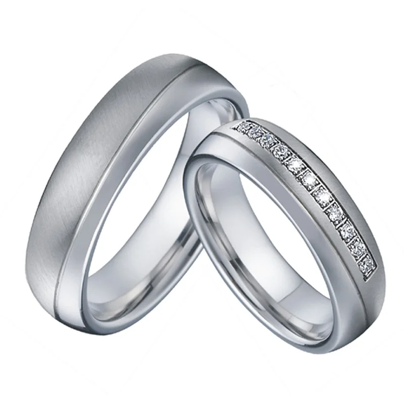 

wholesale custom mens wedding rings silver 925 platinum white gold style womens titanium stainless steel ring for couples, As the photo