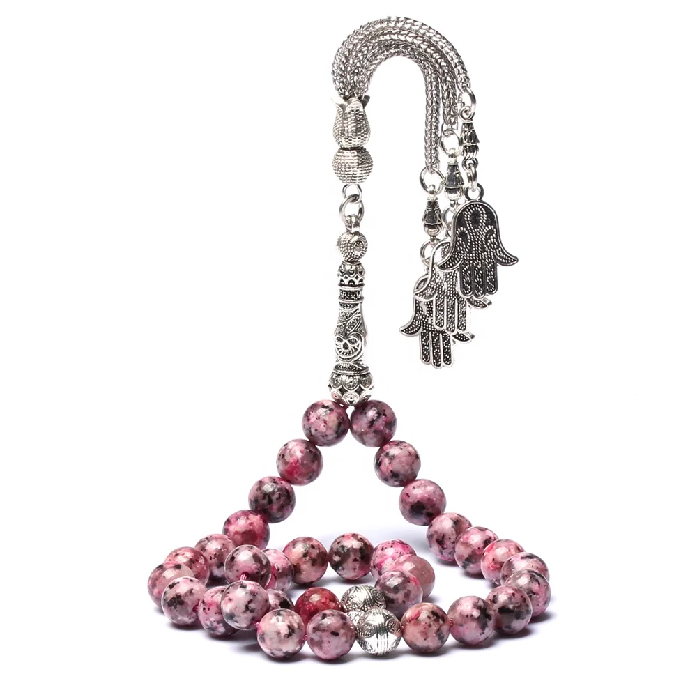 

Wholesale arabic jewelry 8MM Stone Tasbih tasbeeh masbaha Ramadan Eid gift Muslim rosary bead Islamic Tasbih Prayer beads