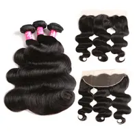 

Free Shipping Wholesale Bundle Virgin Brazilian Hair Vendor, Free Sample Hair Bundles with Lace Frontals