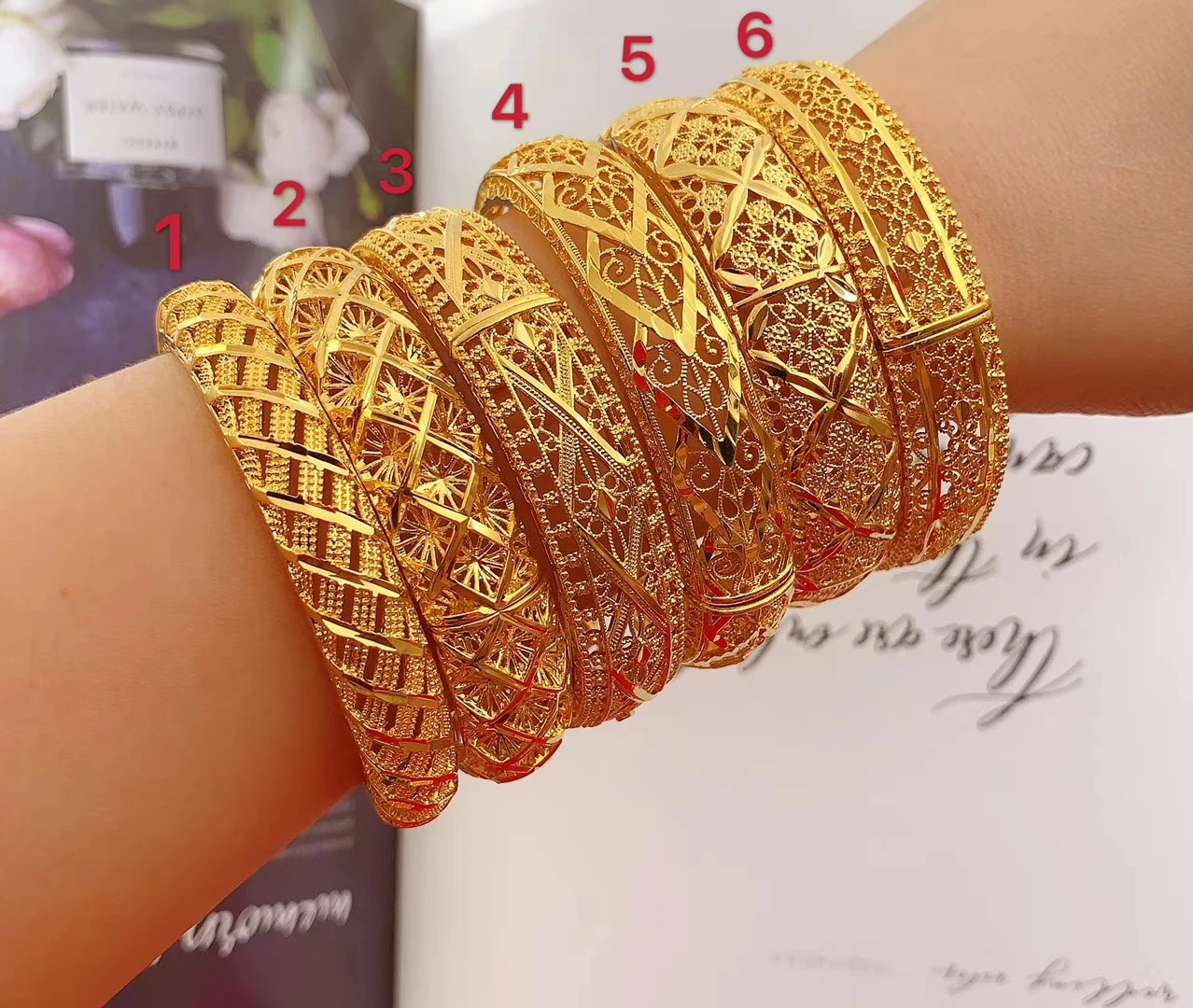 

jewelry design dubai gold plated bracelets bangles, fashion women 24k gold plated jewelry