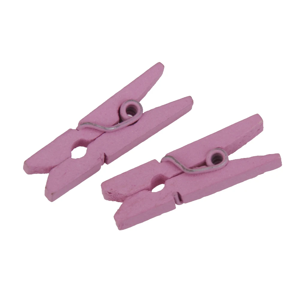 
Mini Multicolor Wooden Clothes Photo Paper Peg Craft Decor Clip Home Garden Party Decoration Practical Clothespin 