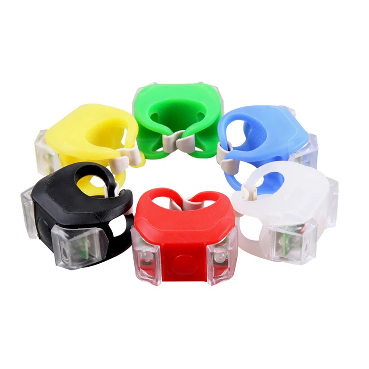 

Waterproof And Cycling Battery Bicycle Accessories 2pcs/Pack Silicon LED Head Light Front Rear Wheel Bike Light