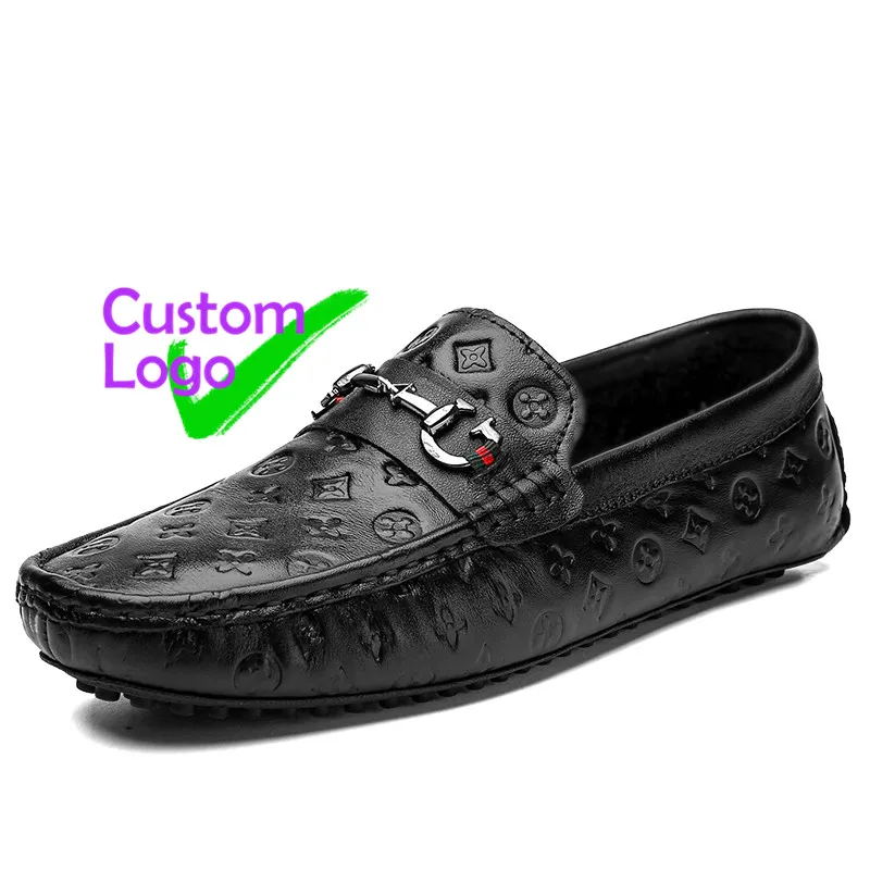 

Without laces Gorgeous Leather Shoes Men Black man Genuine Leather Shoes Men platform Loafer Trendy Leather Slip On Shoes