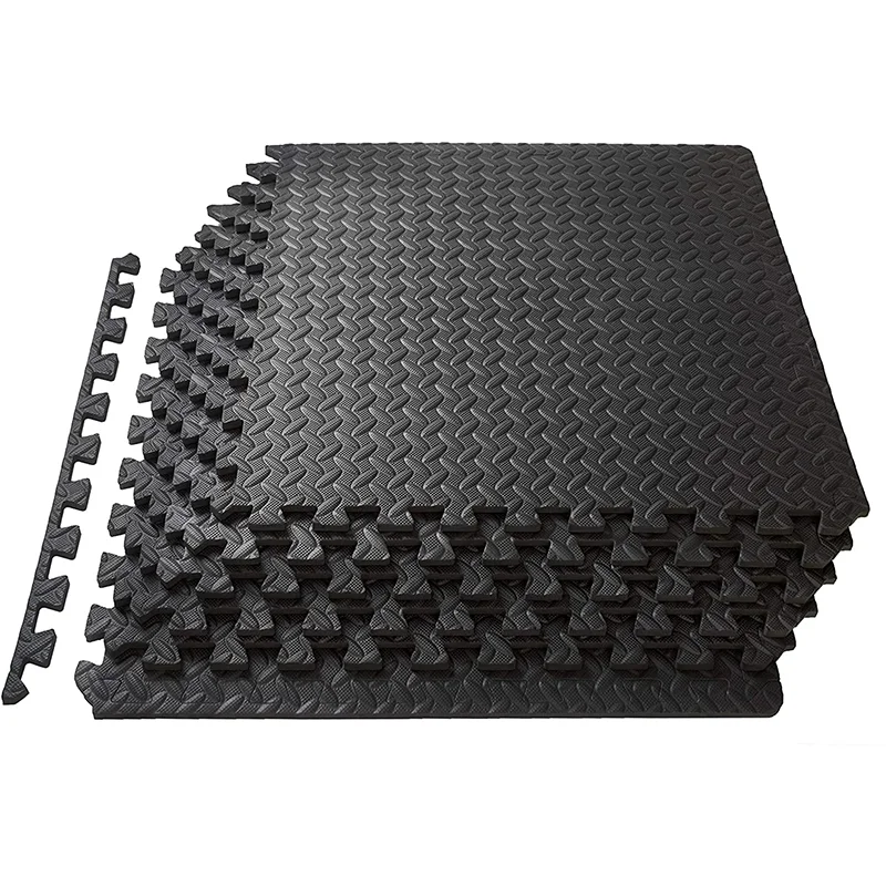 

EVA Floor Mat Wood Leaf Pattern Rubber Gym Floor Tiles Foam Rubber Cross Indoor Crawling Mat, Customized color