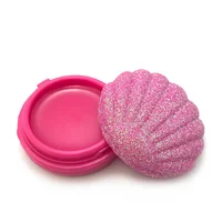 

Shell shaped shiny glitter container empty lip gloss tube