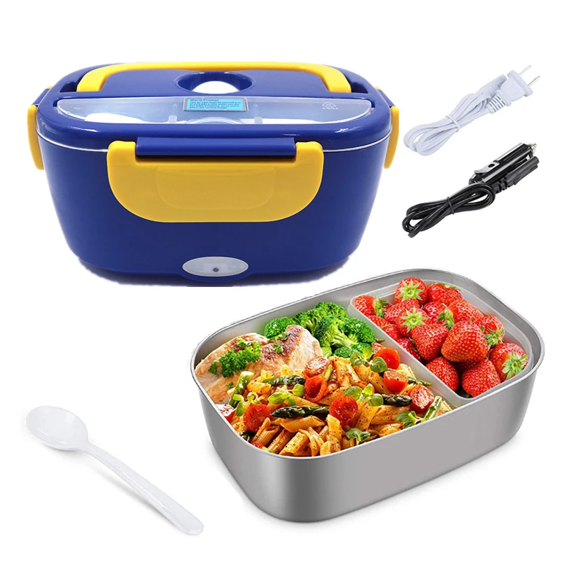 

110V 220V 40W liven portable stainless steel food heater heating electric lunch box