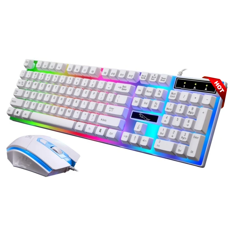 

Professional ZGB G21 1600 DPI Rgb Mechanical Gaming Keyboards Set Game Optical Usb Colored Combo Wired Keyboard and Mouse