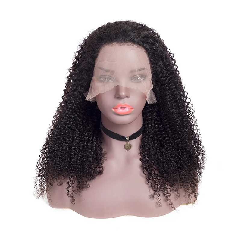 

hot factory price natural water wave kinky curly hair wigs 100% 10A grade hair for women transparent swiss lace front wigs