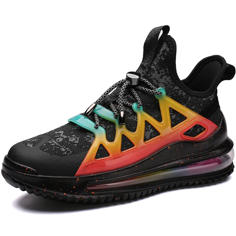 

Dropshipping Custom Logo Men's Jogging Shoes Casual Fashion Trend Height Increasing Footwear Breathable Mesh Sports Shoes