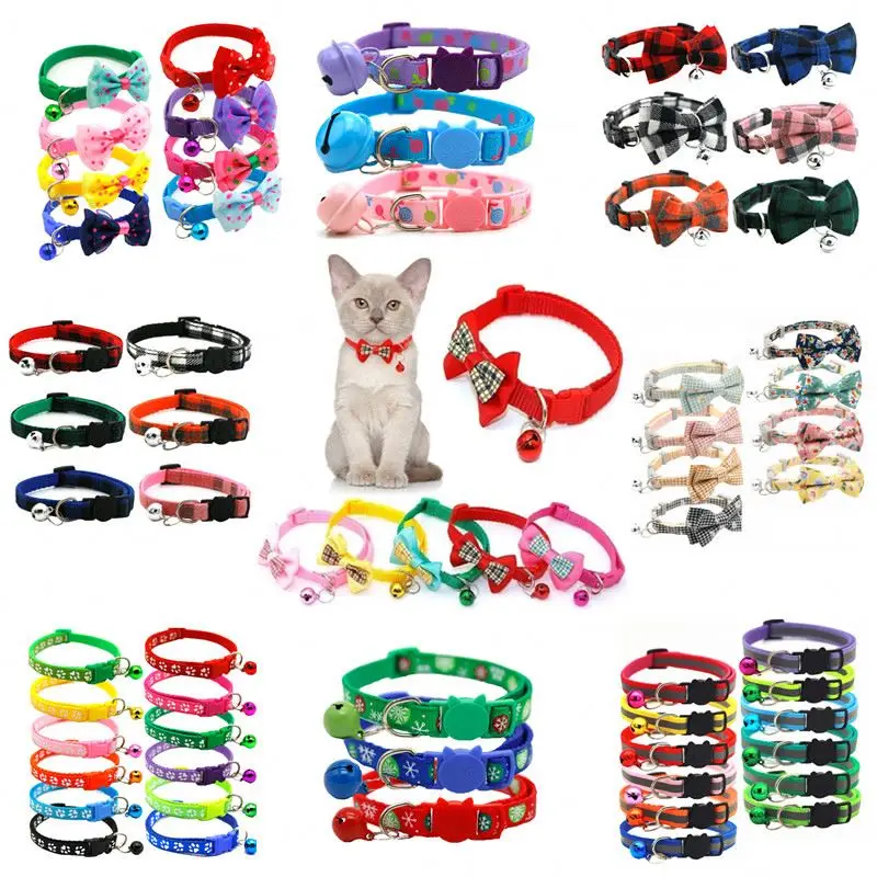 

Quick release Adjustable Breakaway pet collar glitter with colorful bell collar for dogs and cats, Multi-colors