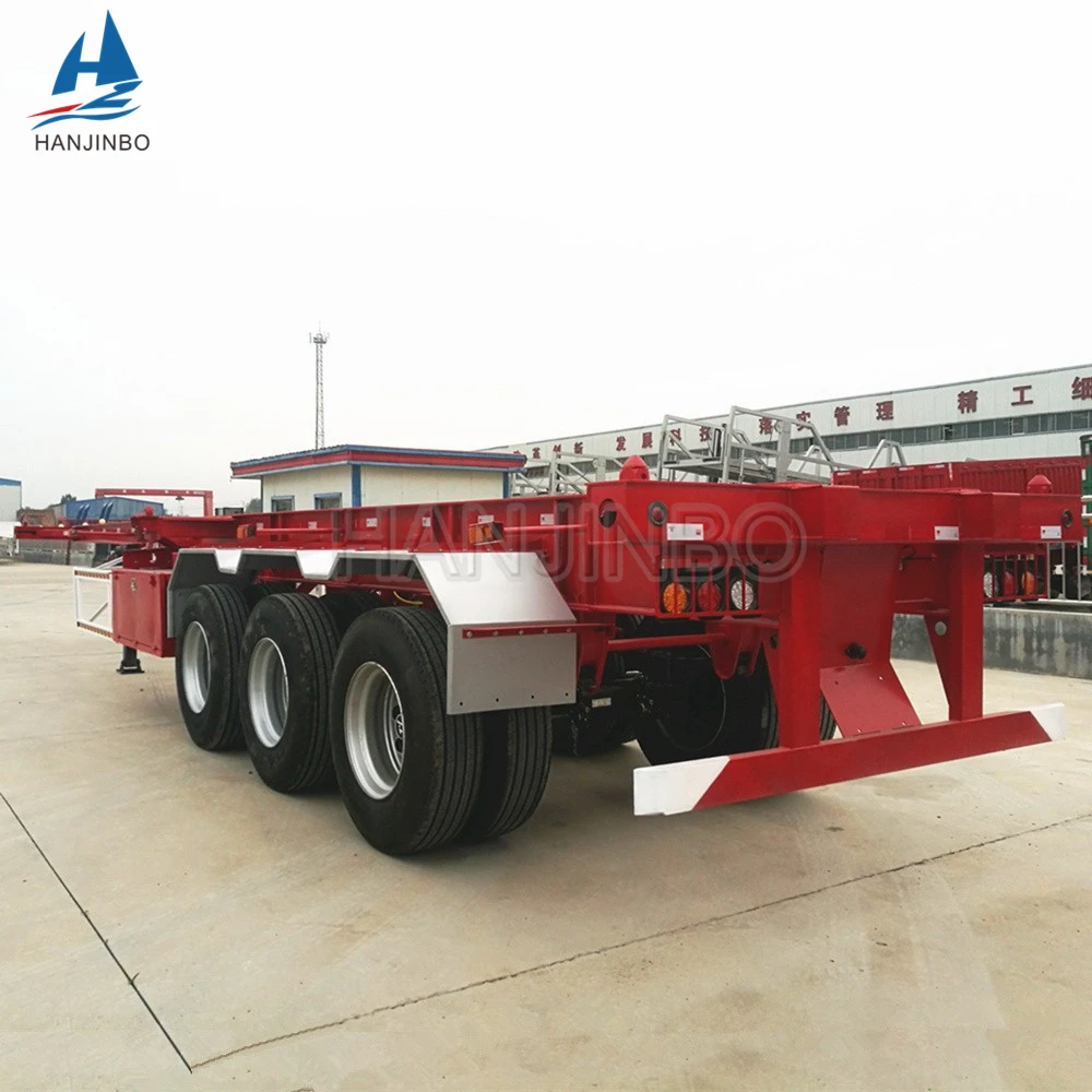 

Hot inquiry ChengDa brand 3 Axles 20ft 40ft shipping container transport skeleton semi trailer, Customers optional