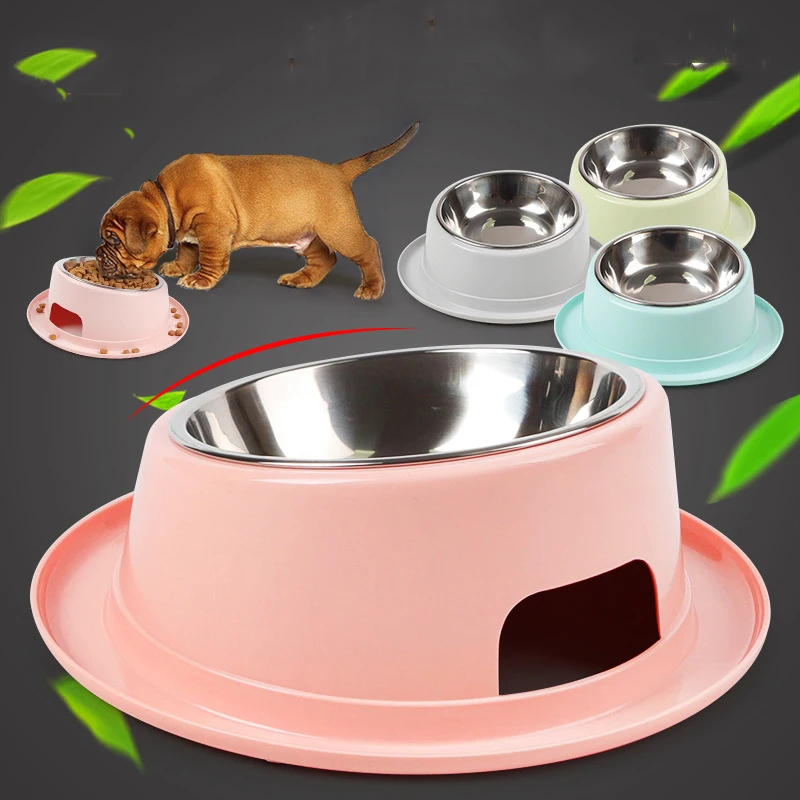 

Manufacturer wholesale multi colors portable carrier ABS round dog inclined surface bowl, Blue,pink,grey,green