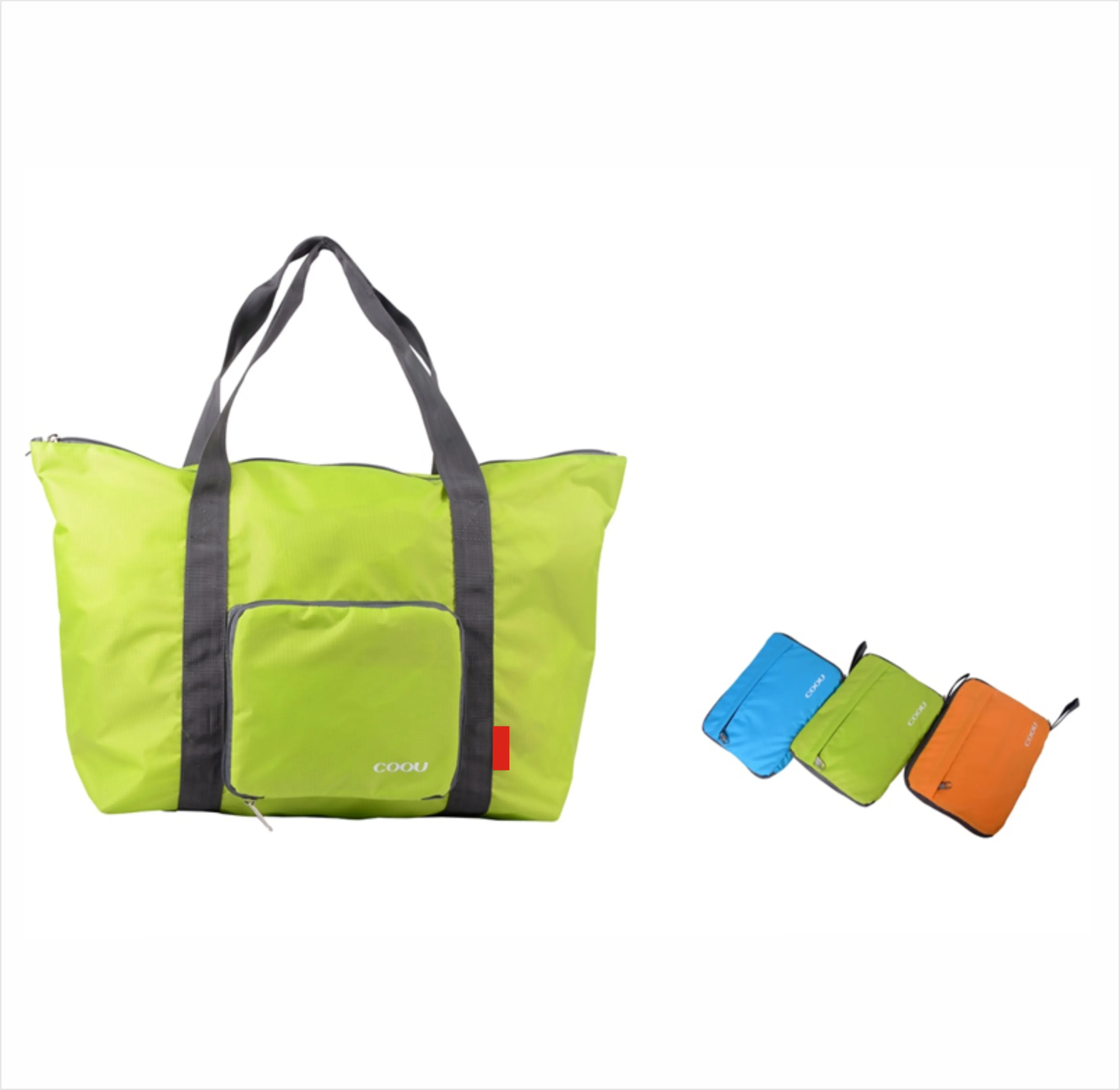 fashionable waterproof nylon Stripe Big Size Foldable Shopping bag folding bag